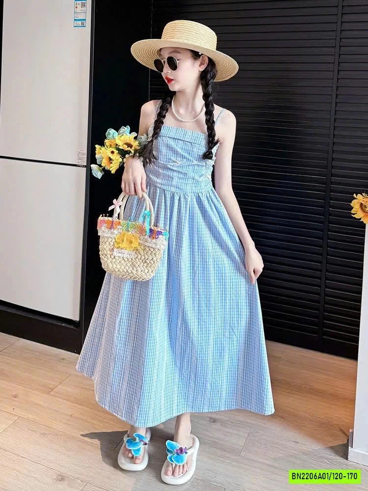 ĐẦM MAXI XANH 2 DÂY