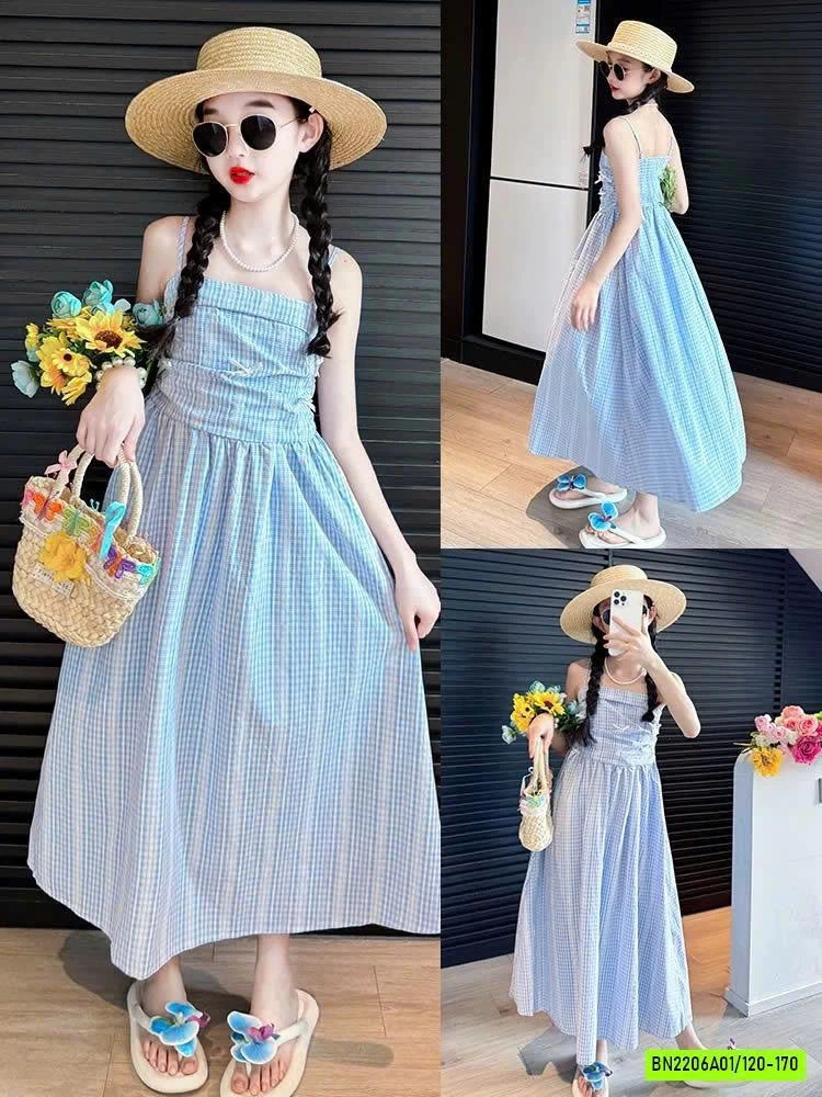 ĐẦM MAXI XANH 2 DÂY