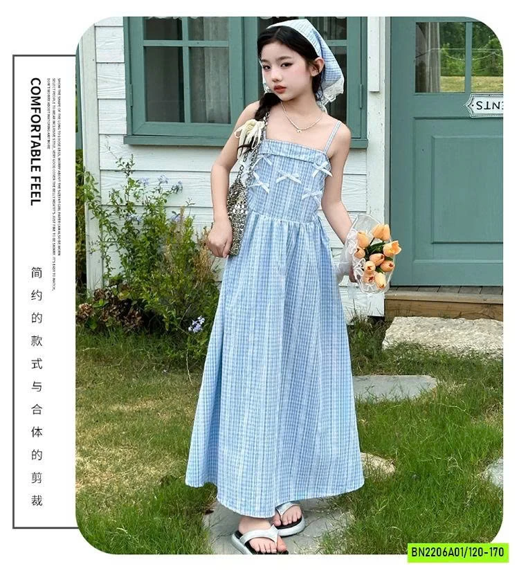 ĐẦM MAXI XANH 2 DÂY