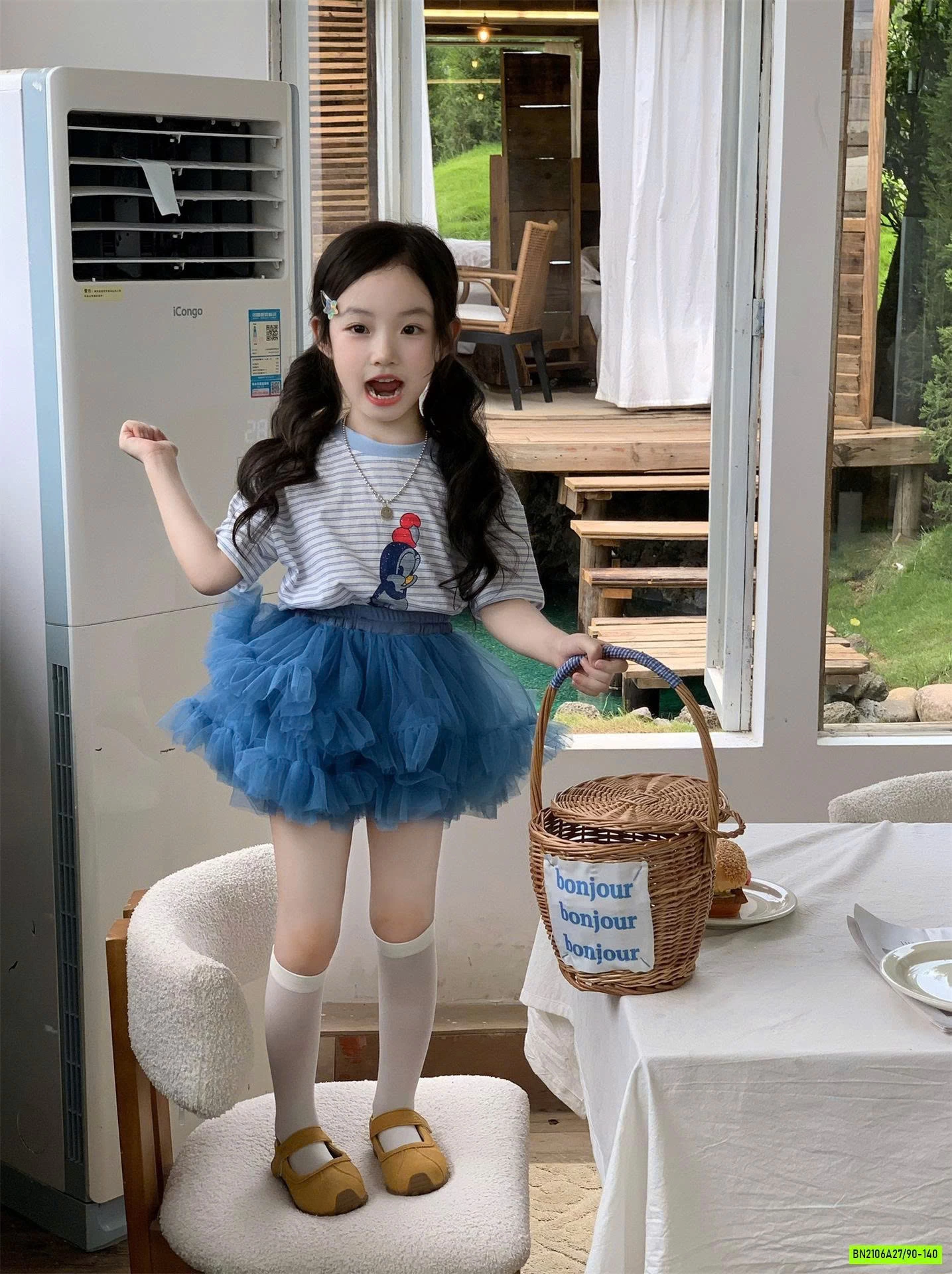 ÁO VỊT KR MIX CV TUTU XANH