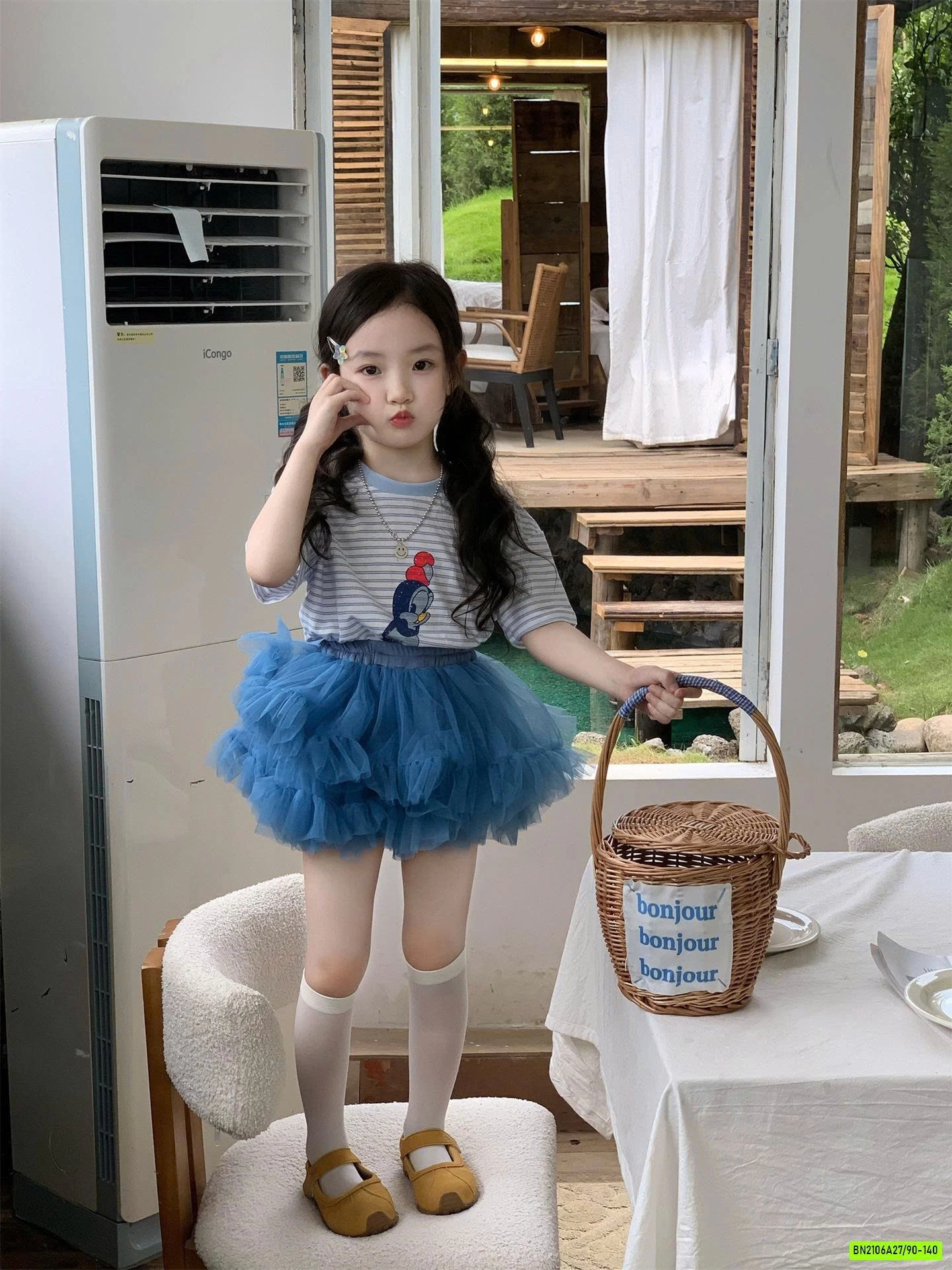 ÁO VỊT KR MIX CV TUTU XANH