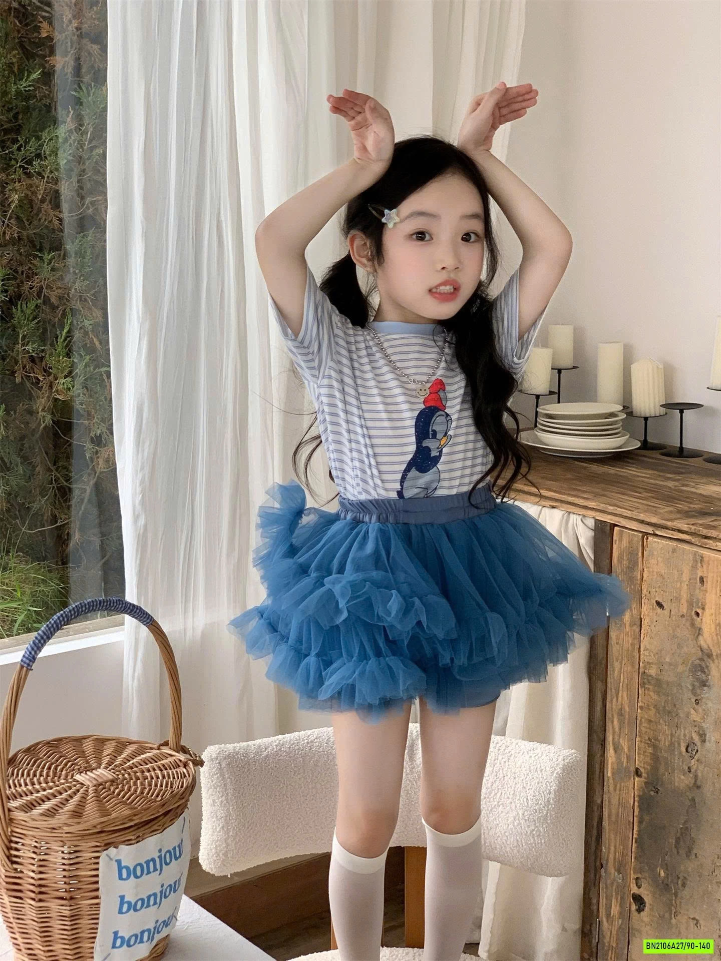 ÁO VỊT KR MIX CV TUTU XANH