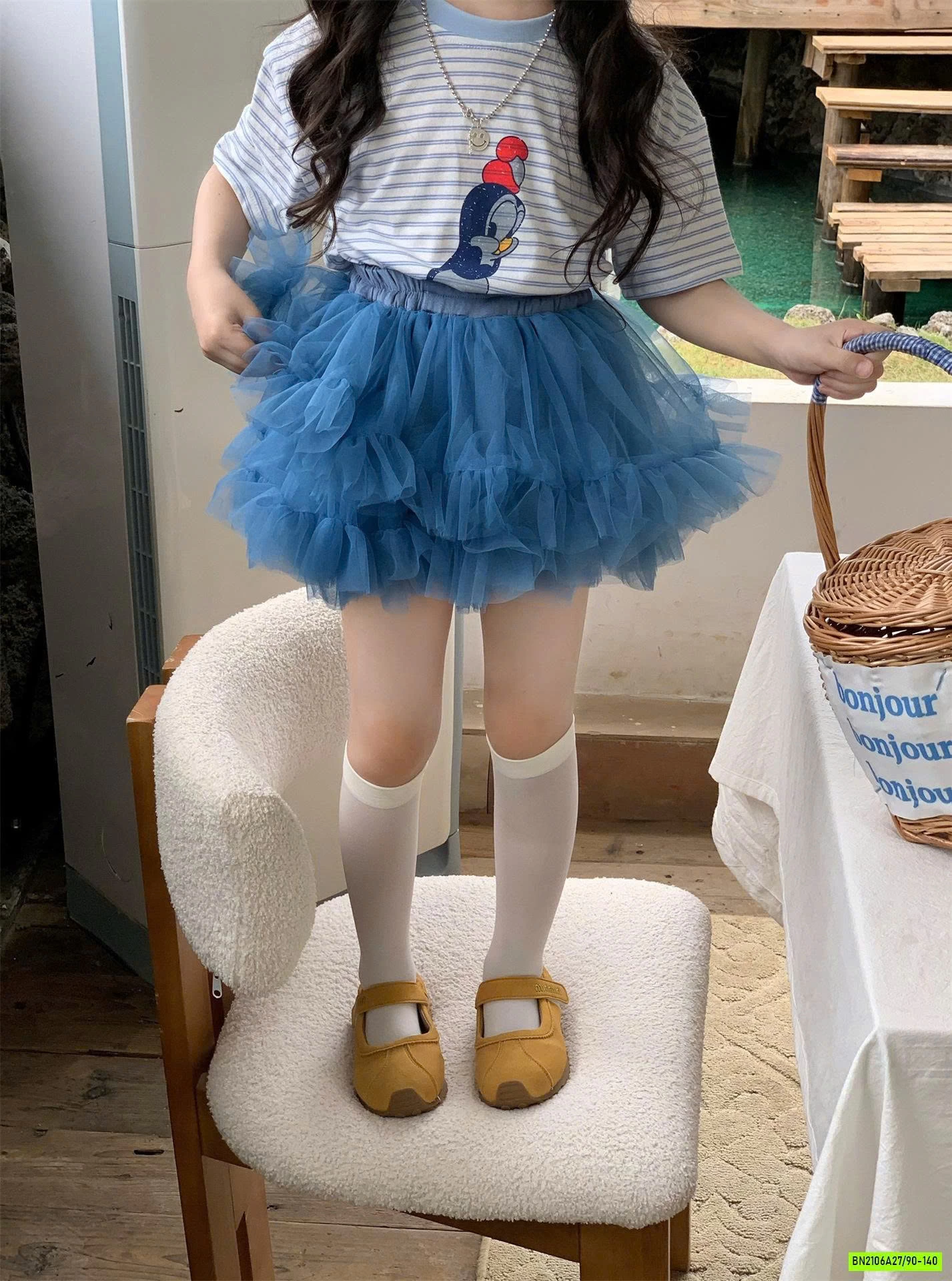 ÁO VỊT KR MIX CV TUTU XANH