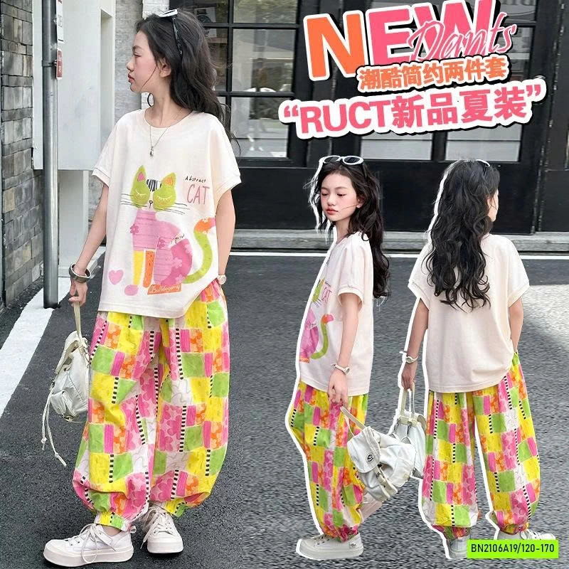 ÁO THUN MÈO MIX QUẦN BOM SẮC MÀU