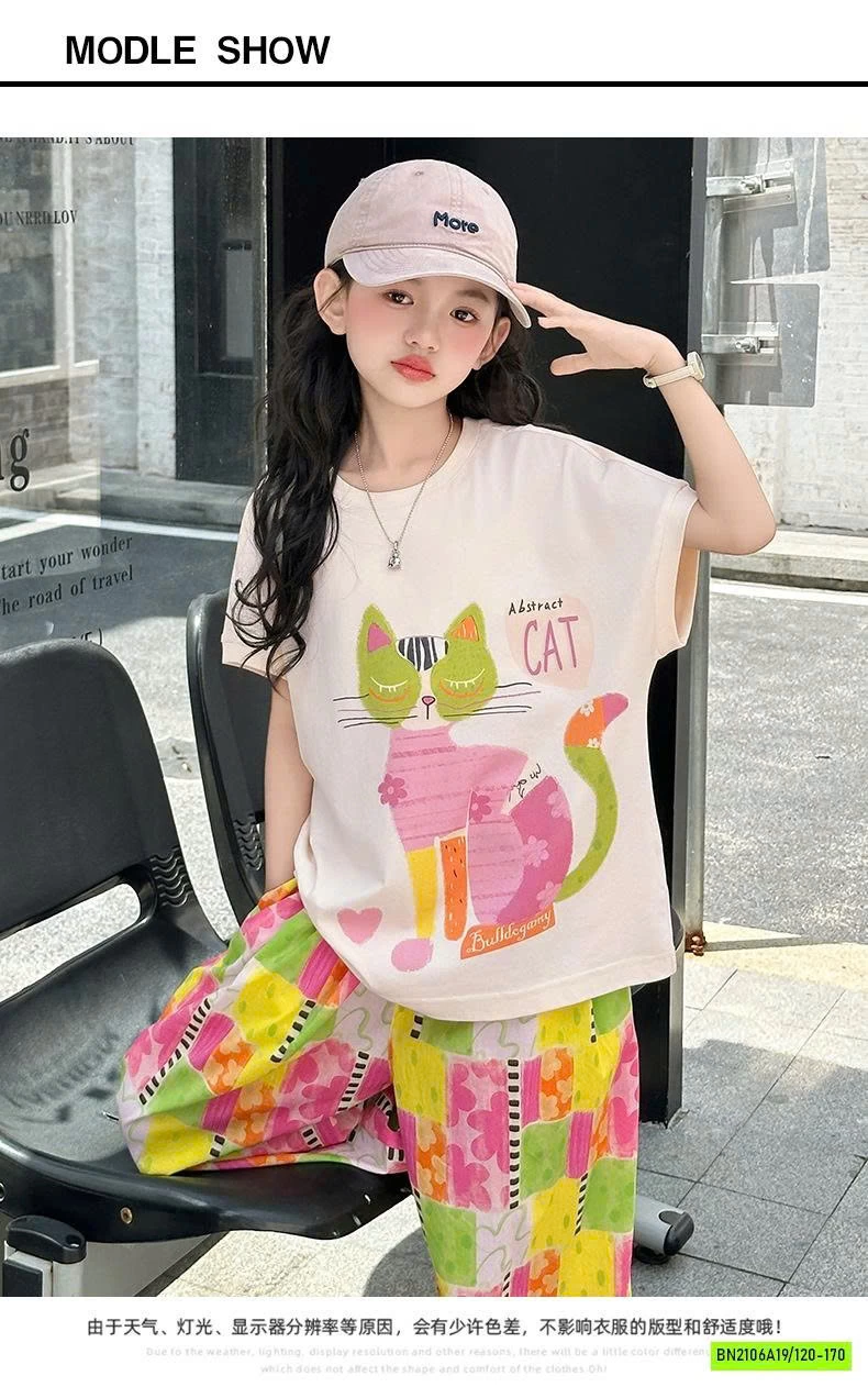 ÁO THUN MÈO MIX QUẦN BOM SẮC MÀU