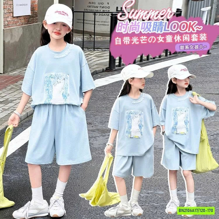 BỘ THUN XANH IN MÈO