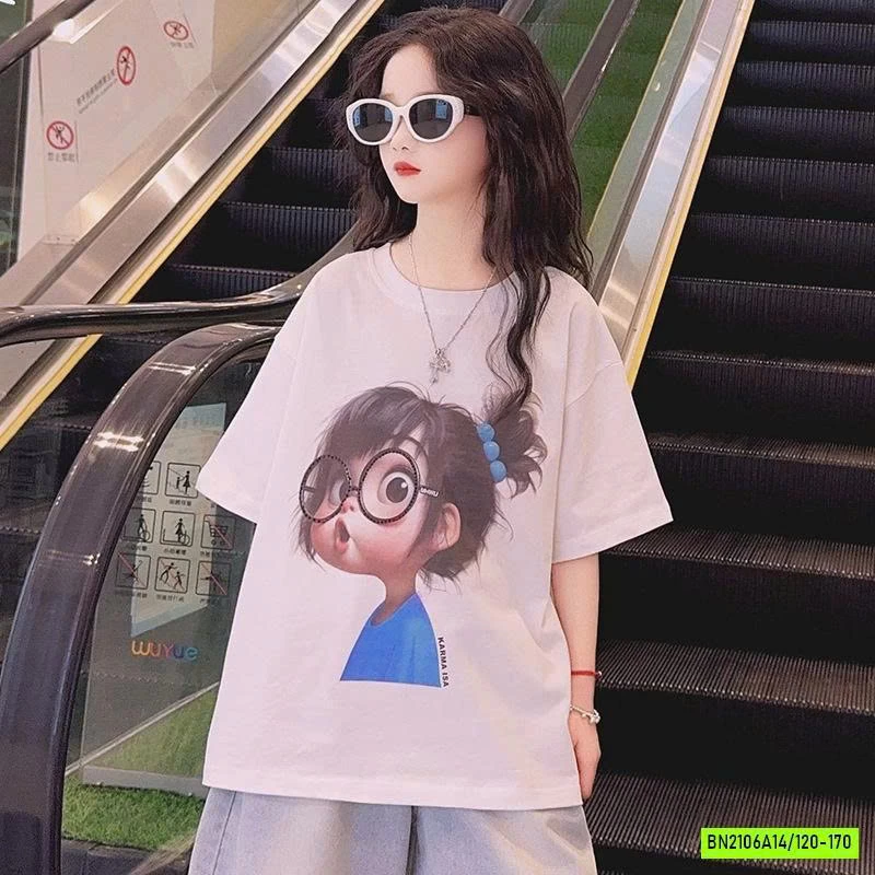 ÁO THUN CÔ GÁI MIX JEANS LỬNG