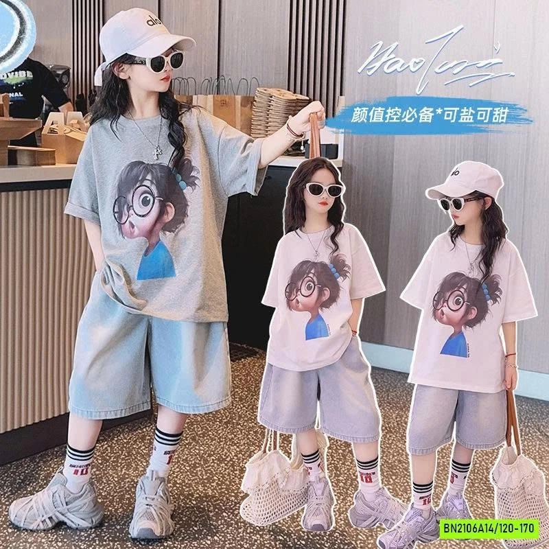 ÁO THUN CÔ GÁI MIX JEANS LỬNG