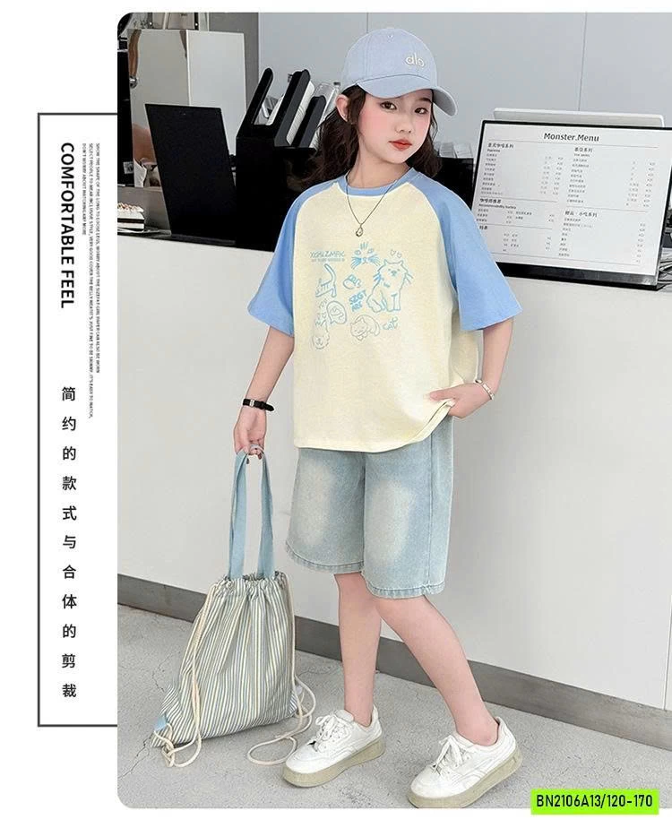 ÁO PHỐI MÀU TAY MIX JEANS LỬNG