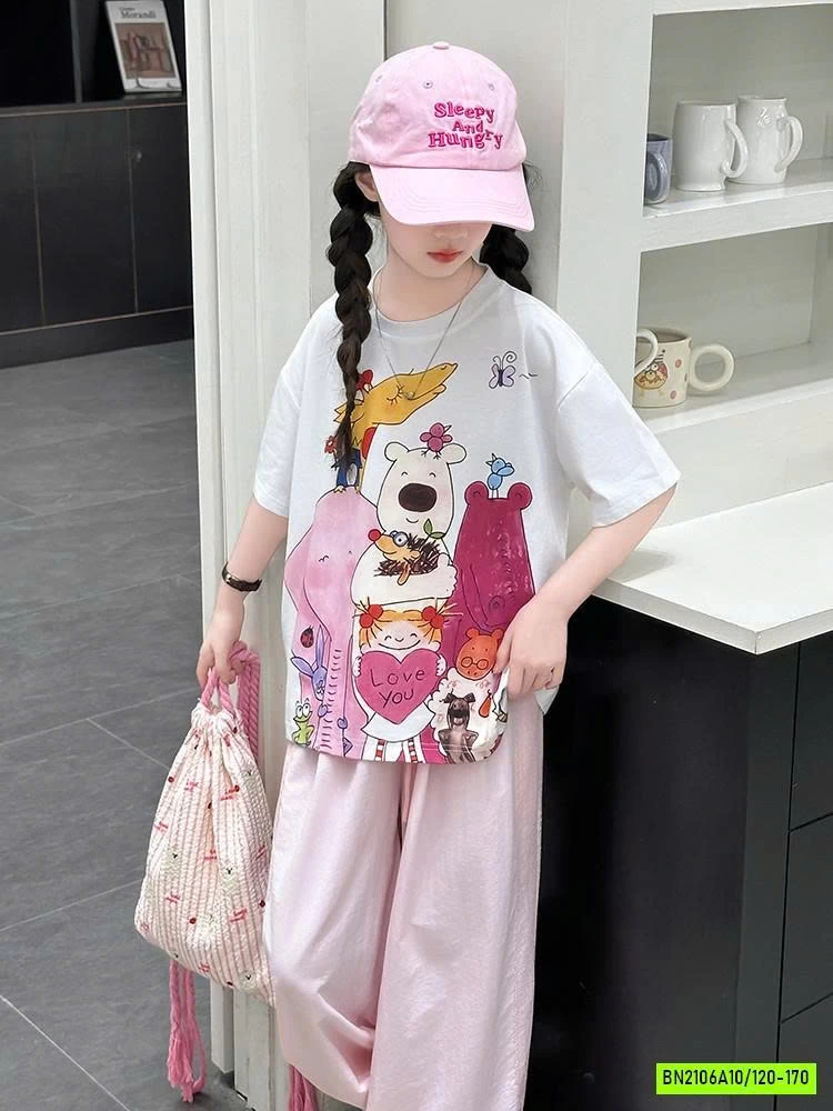 SÉT ÁO DỄ THƯƠNG MIX QUẦN HỒNG