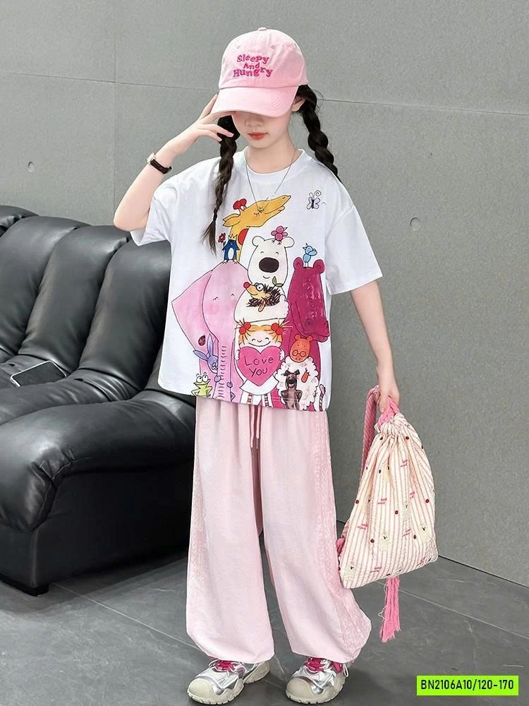 SÉT ÁO DỄ THƯƠNG MIX QUẦN HỒNG