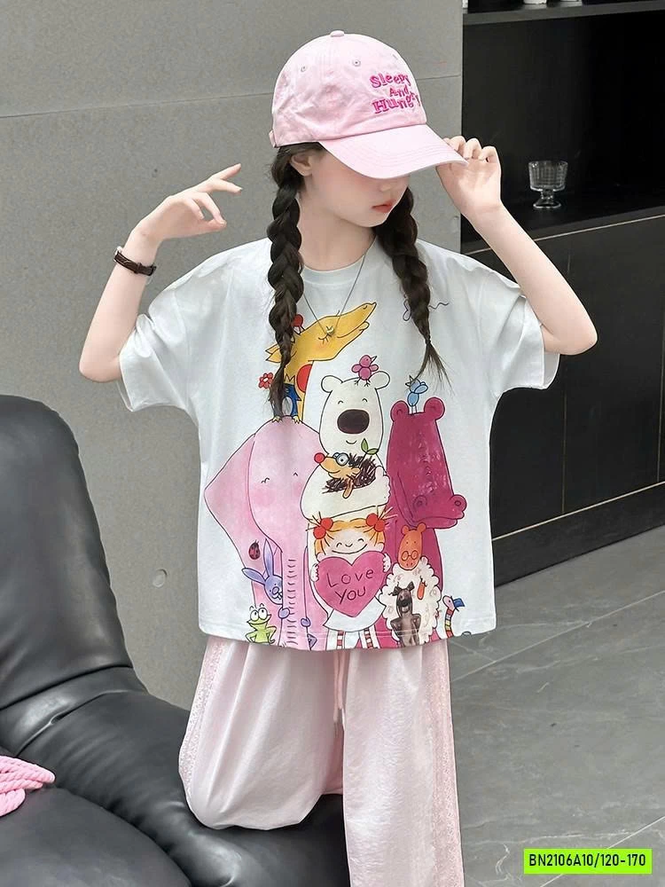 SÉT ÁO DỄ THƯƠNG MIX QUẦN HỒNG