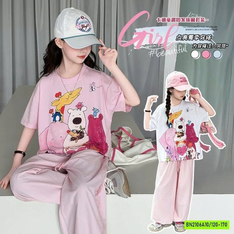 SÉT ÁO DỄ THƯƠNG MIX QUẦN HỒNG