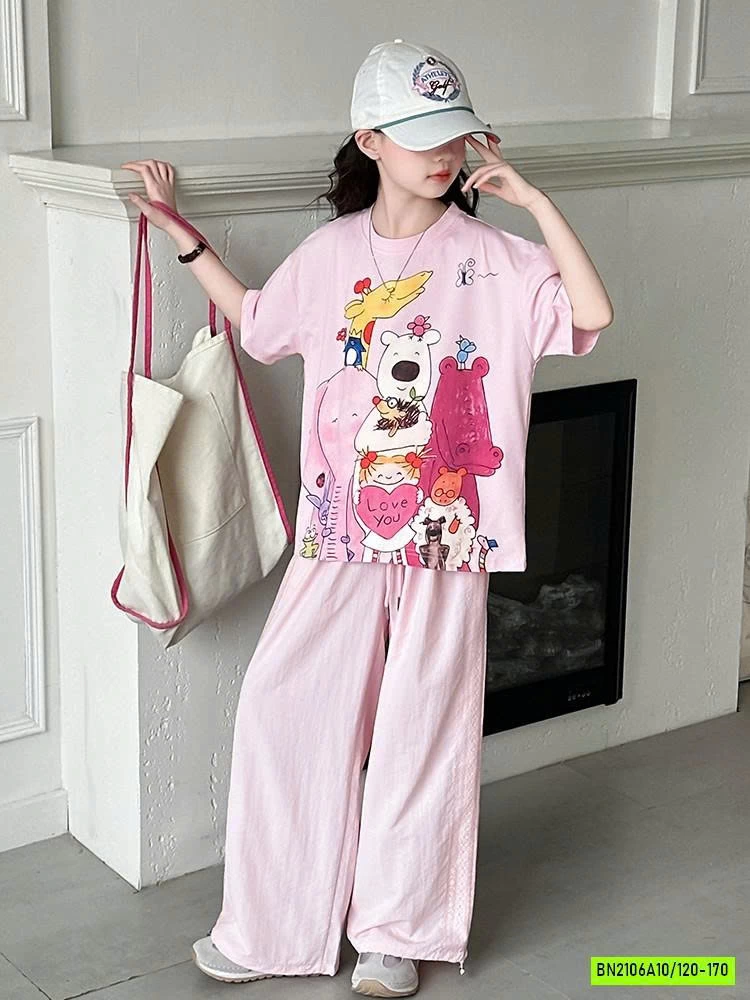 SÉT ÁO DỄ THƯƠNG MIX QUẦN HỒNG