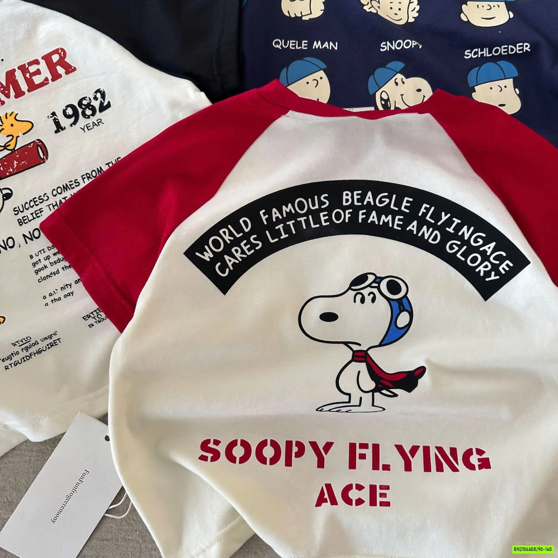 AOS THUN SNOOPY PHỐI MÀU TAY MMGGBABY