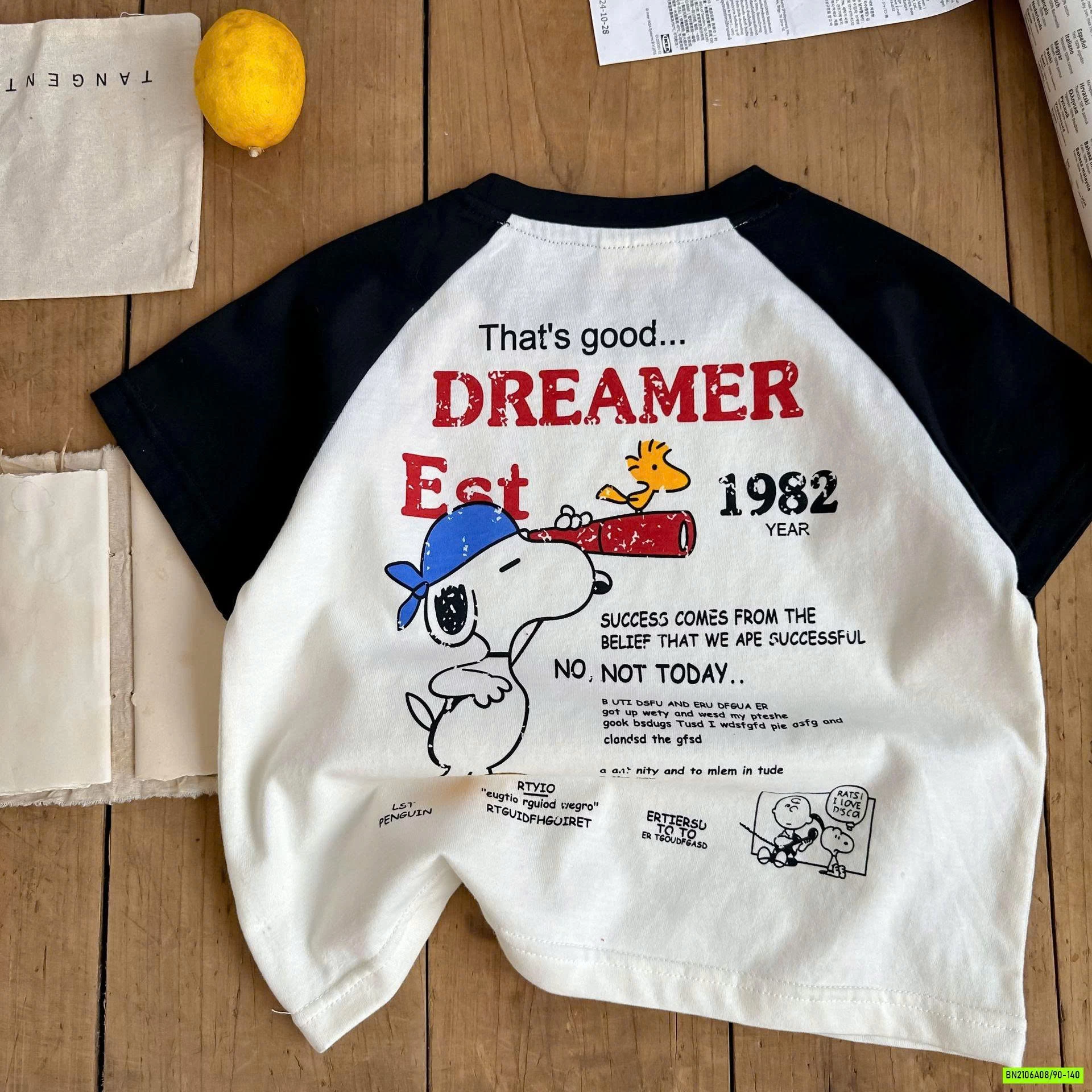 AOS THUN SNOOPY PHỐI MÀU TAY MMGGBABY