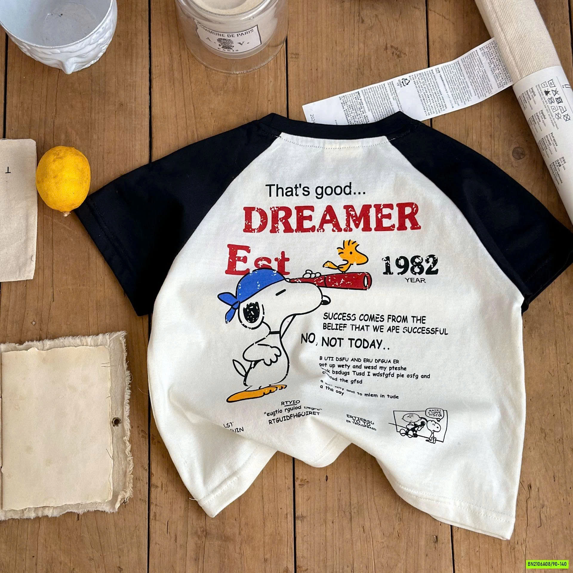 AOS THUN SNOOPY PHỐI MÀU TAY MMGGBABY