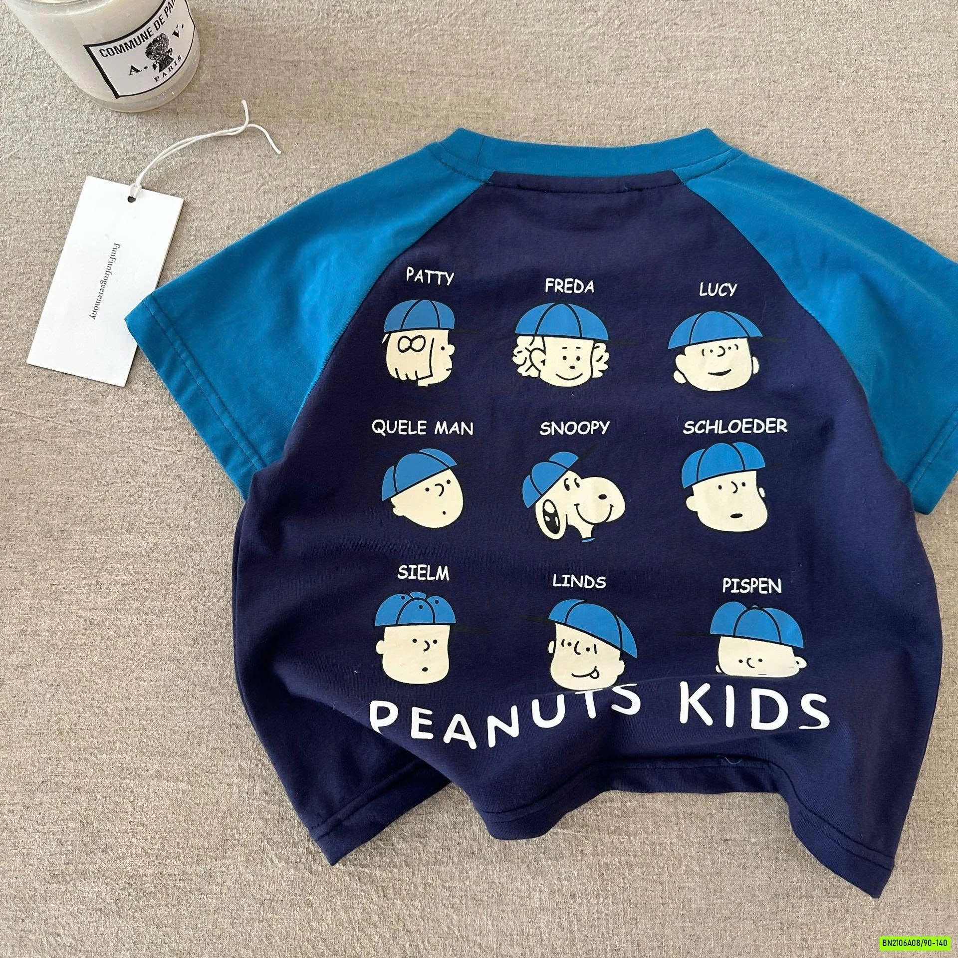 AOS THUN SNOOPY PHỐI MÀU TAY MMGGBABY