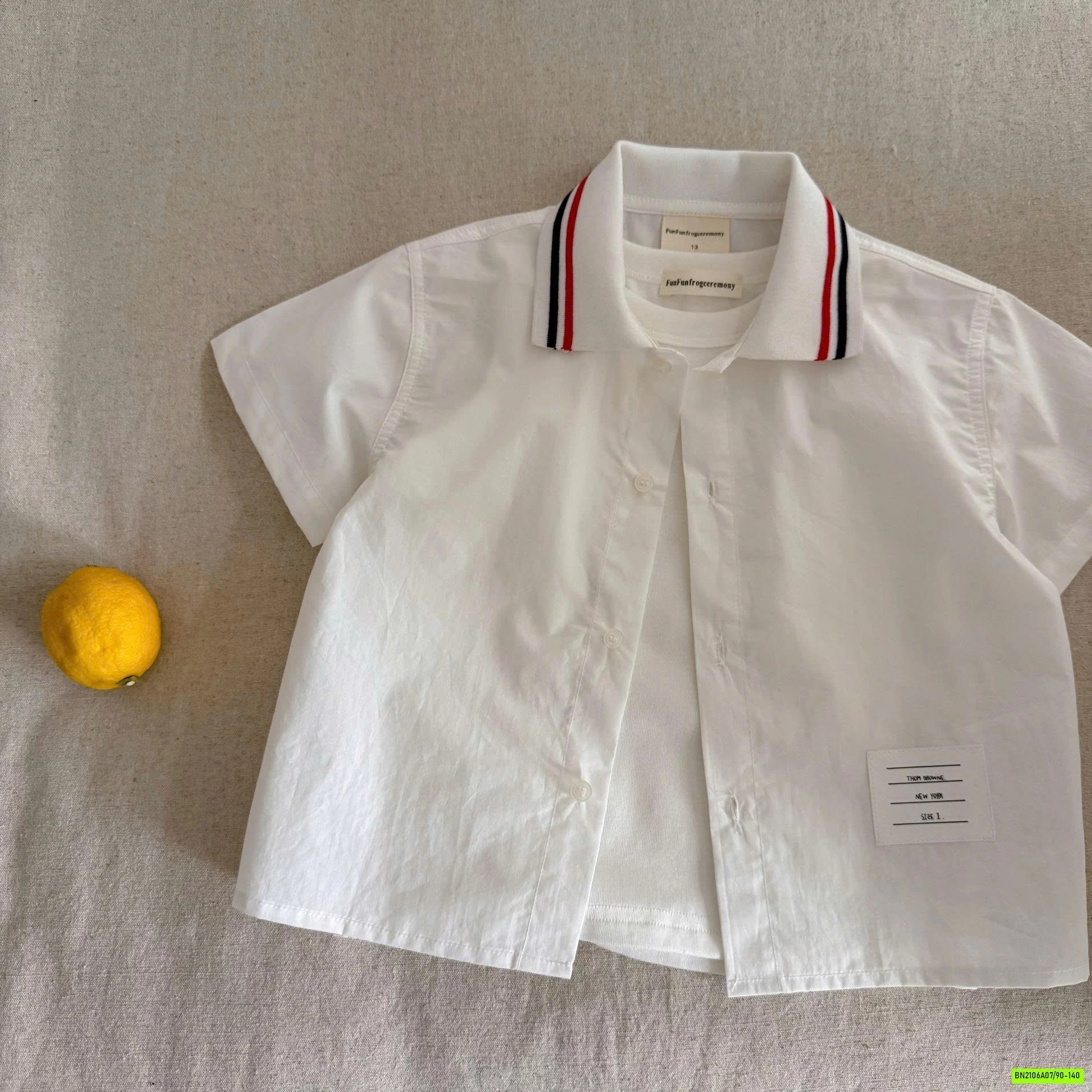 SƠ MI NGẮN TAY PHỐI CỔ MMGGBABY