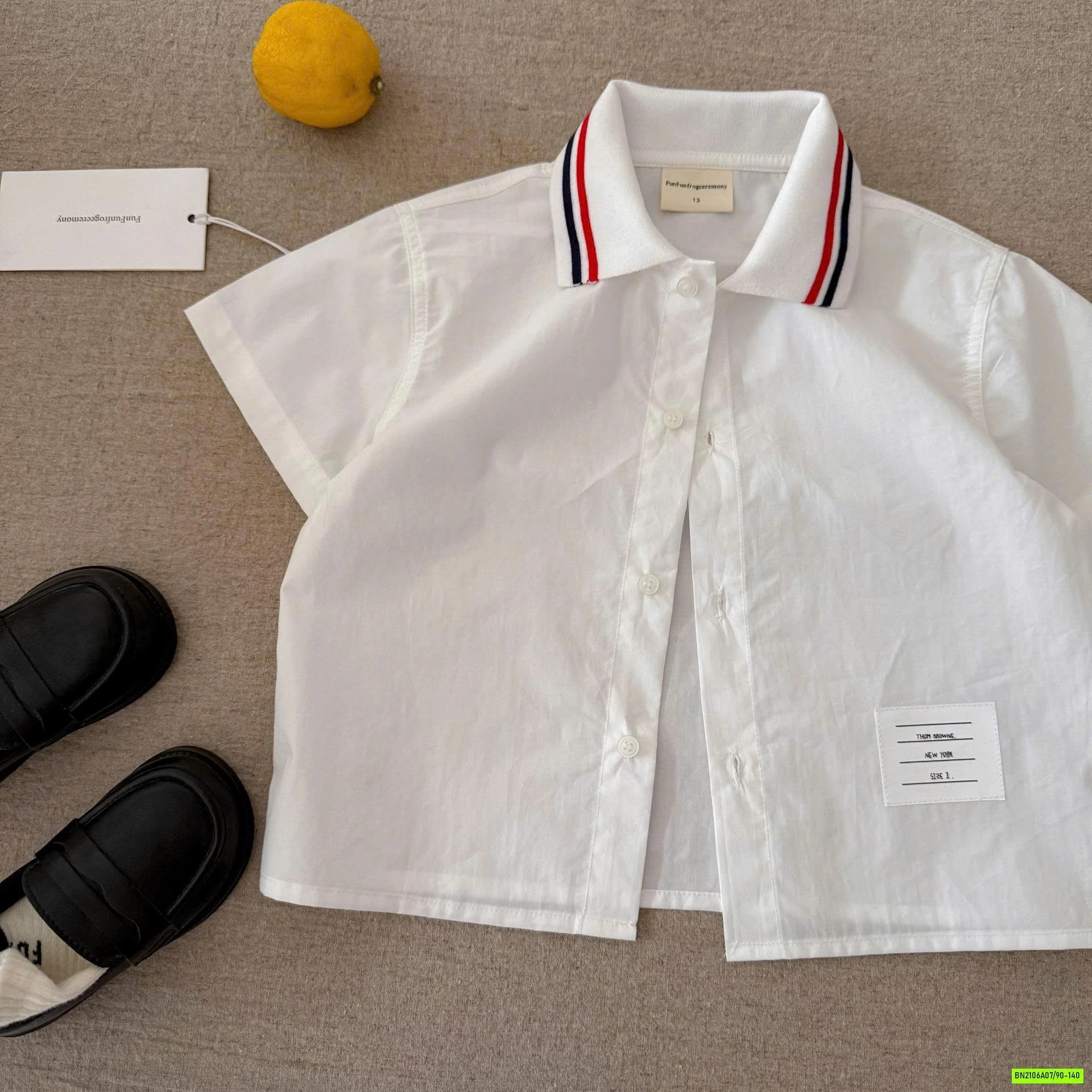 SƠ MI NGẮN TAY PHỐI CỔ MMGGBABY