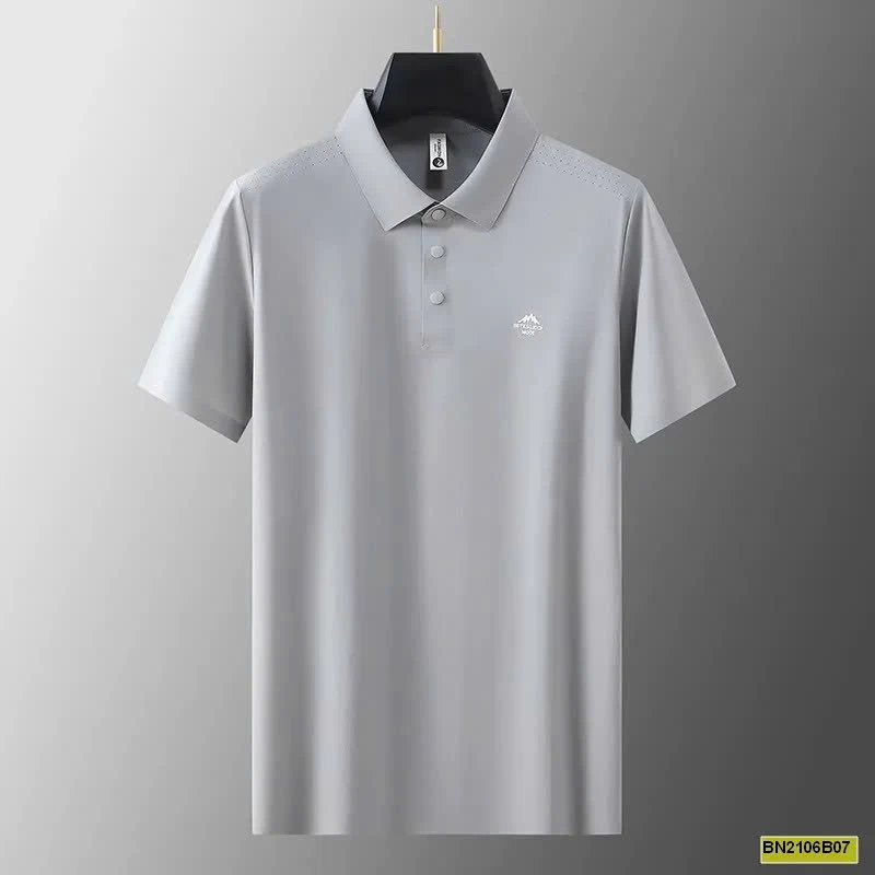 ÁO POLO NAM TRƠN MÀU LOGO NỔI