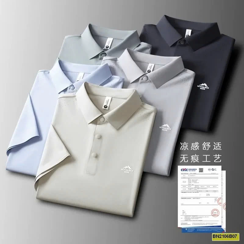 ÁO POLO NAM TRƠN MÀU LOGO NỔI