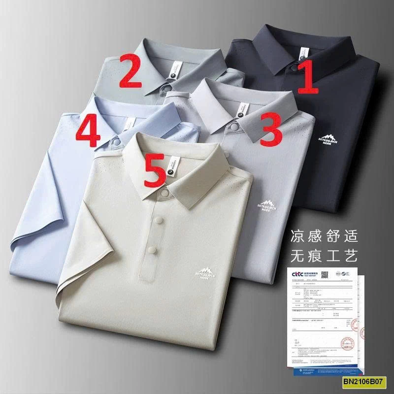 ÁO POLO NAM TRƠN MÀU LOGO NỔI