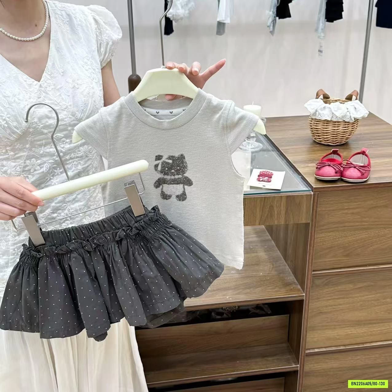 SÉT VÁY GẤU XÁM COCOGIRIN