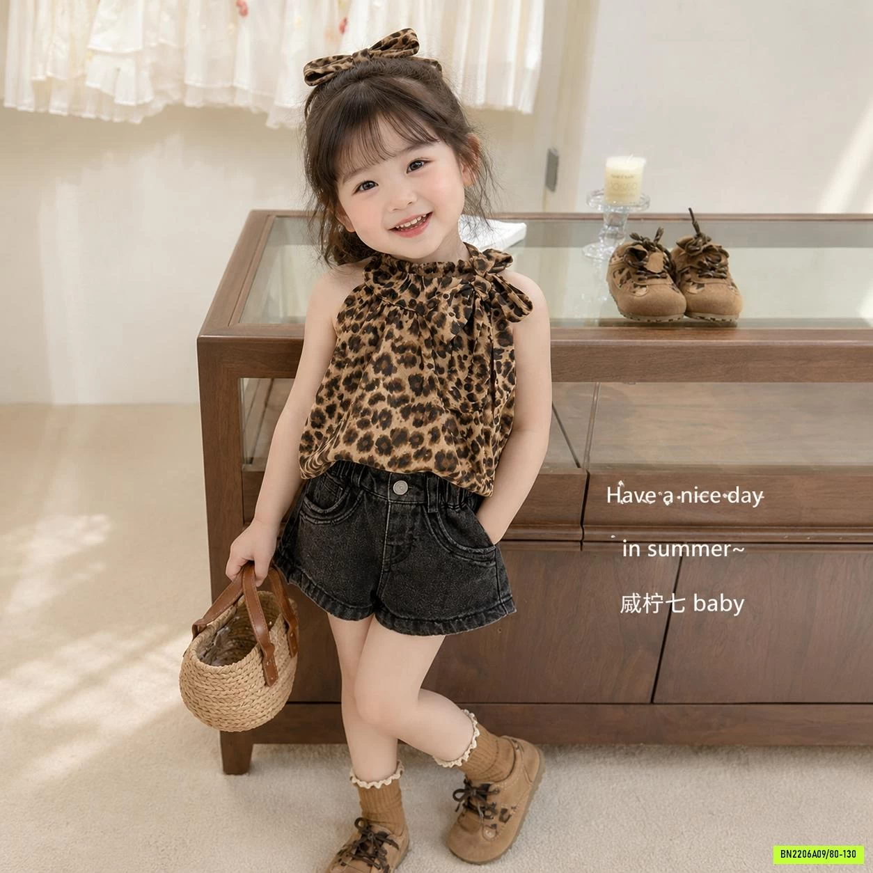 SÉT ÁO BEO MIX SHORT JEANS TBABY