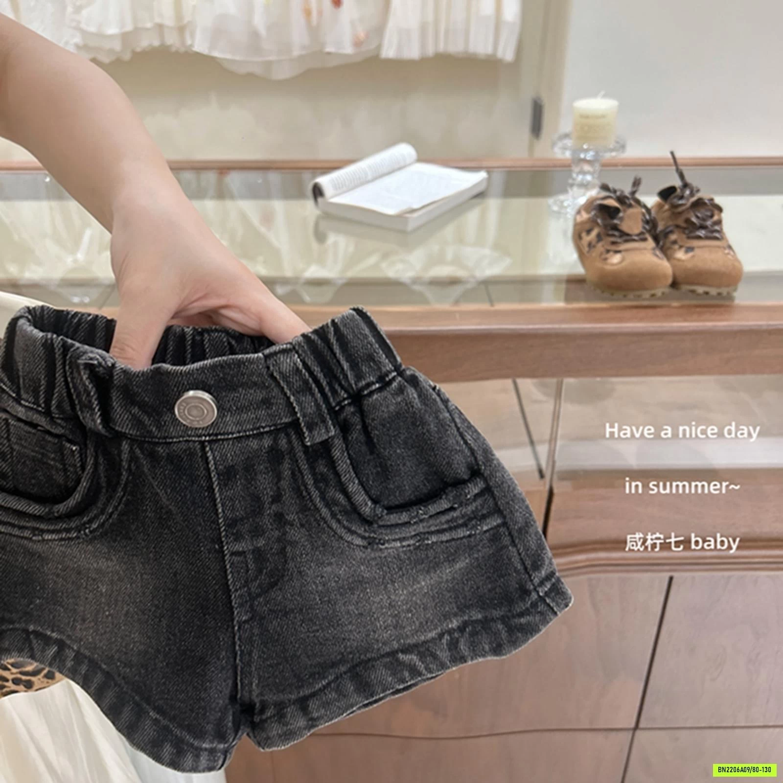 SÉT ÁO BEO MIX SHORT JEANS TBABY