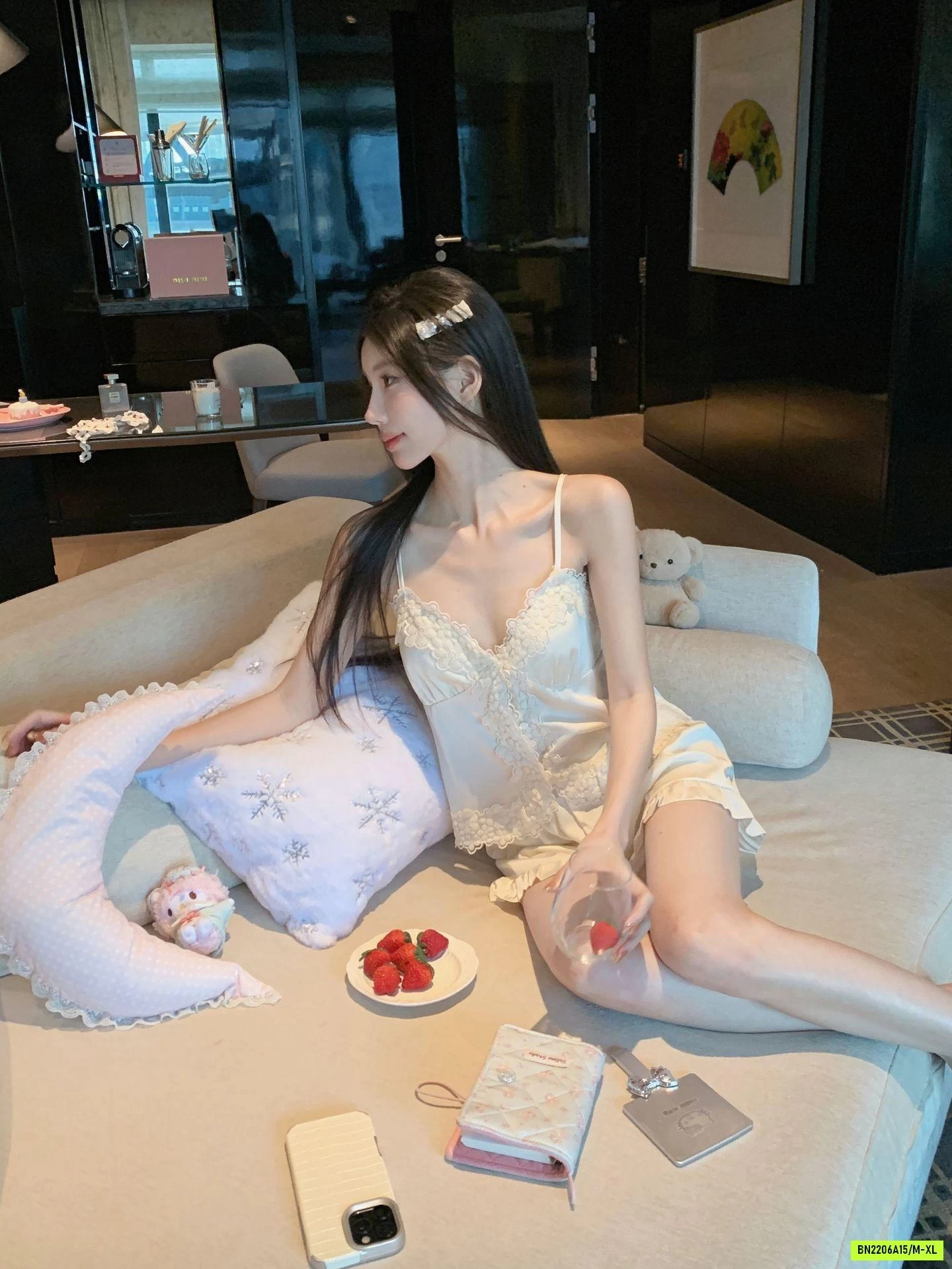 BỘ NGỦ LỤA 2 DÂY VIỀN HOA
