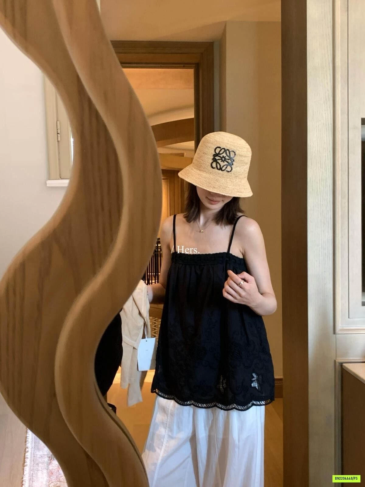 ÁO THÔ MỀM THÊU NỔI 2 DÂY HERS