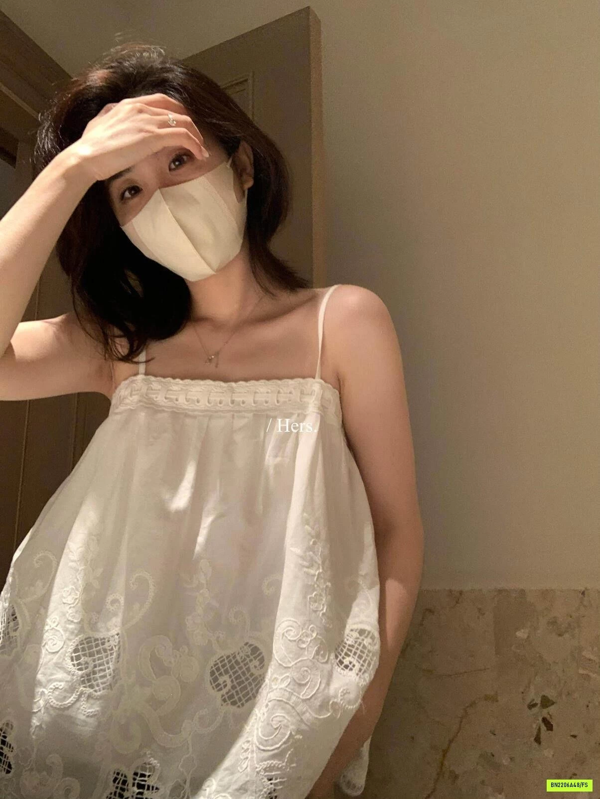ÁO THÔ MỀM THÊU NỔI 2 DÂY HERS