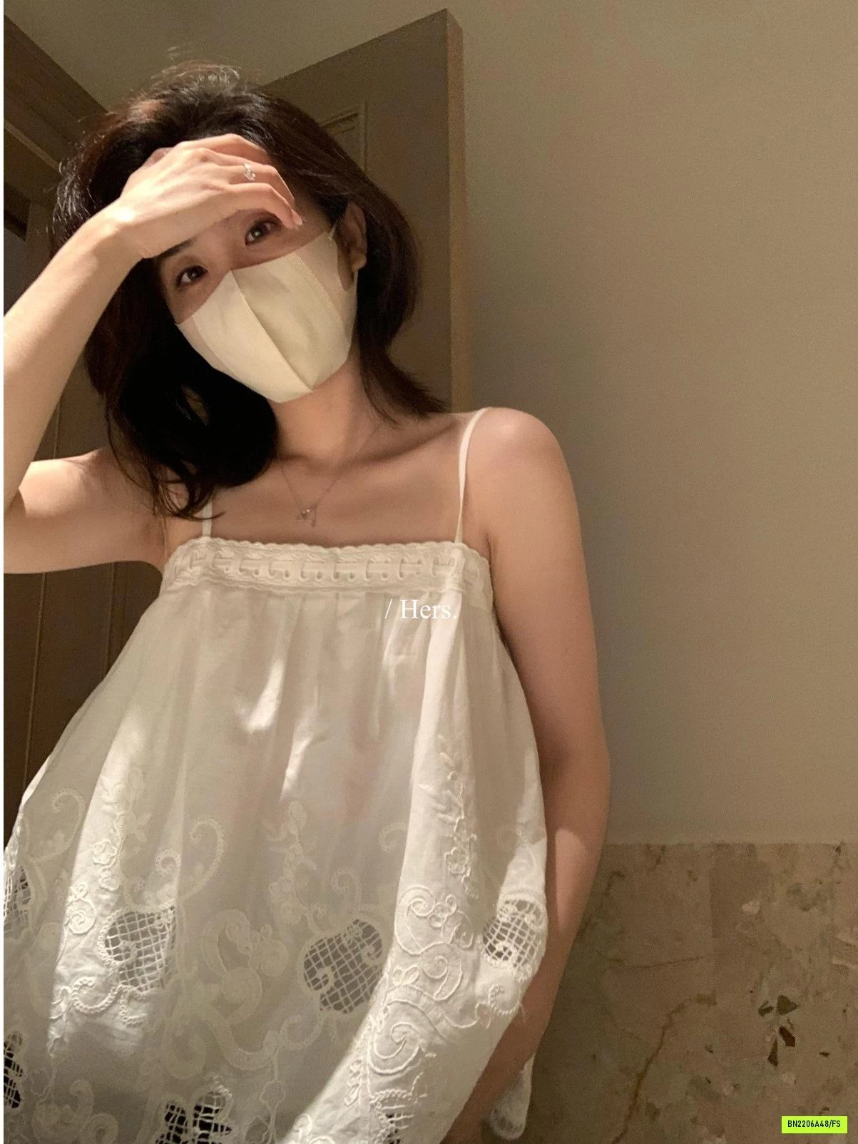 ÁO THÔ MỀM THÊU NỔI 2 DÂY HERS