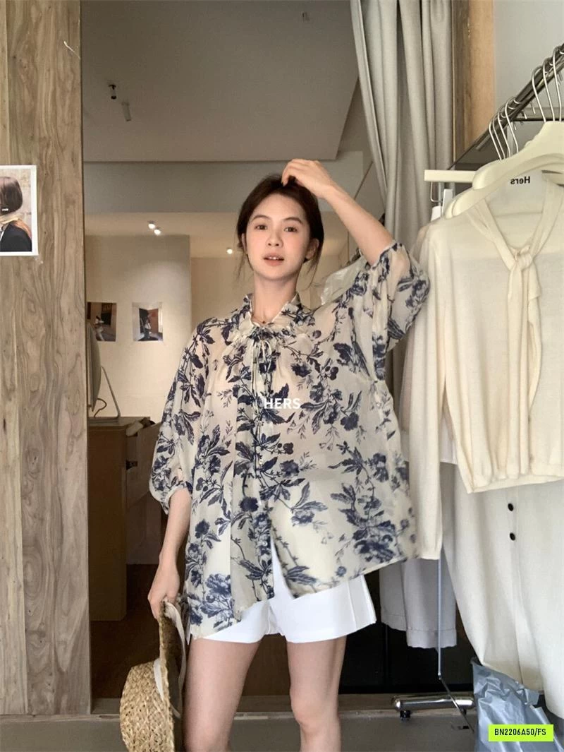 SƠ MI ĐŨI HOA ĐI BIỂN HERS