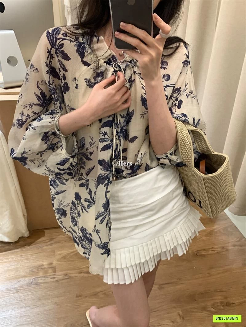 SƠ MI ĐŨI HOA ĐI BIỂN HERS