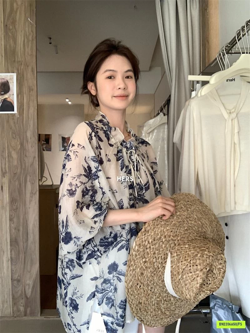 SƠ MI ĐŨI HOA ĐI BIỂN HERS