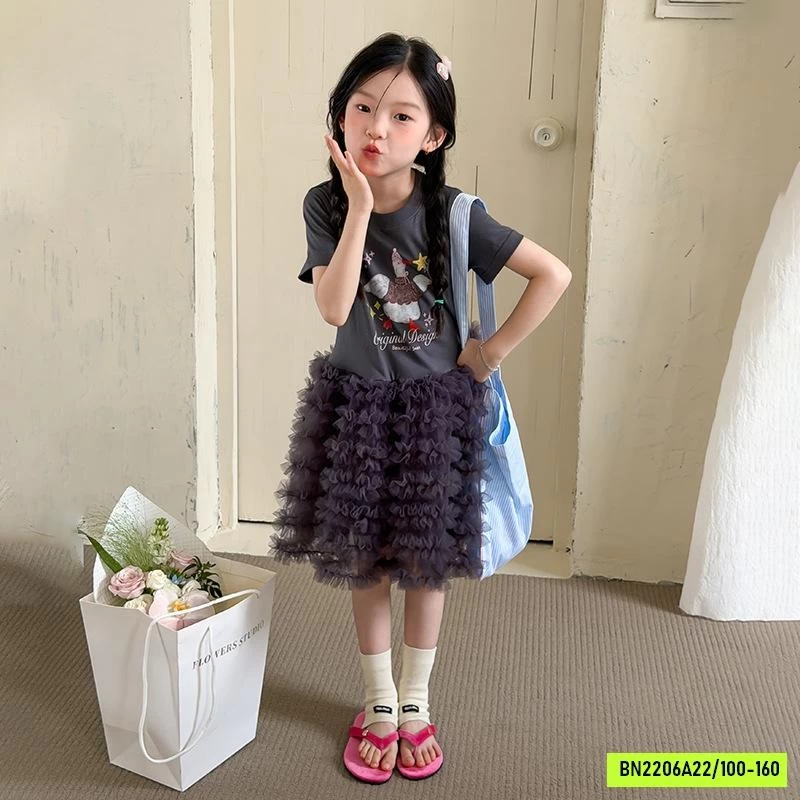 VÁY THUN PHỐI REN 26C297 AMBB