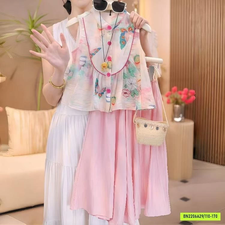 SÉT VÁY CỔ TRANG HỒNG XINH XẮN