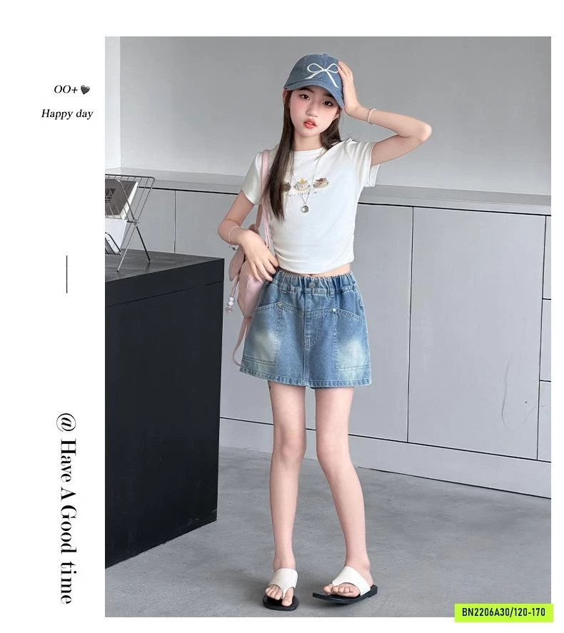 QUẦN JEANS GIẢ VÁY BÉ GÁI