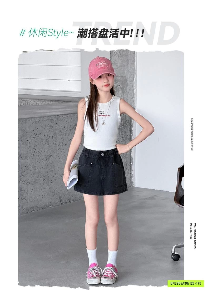 QUẦN JEANS GIẢ VÁY BÉ GÁI