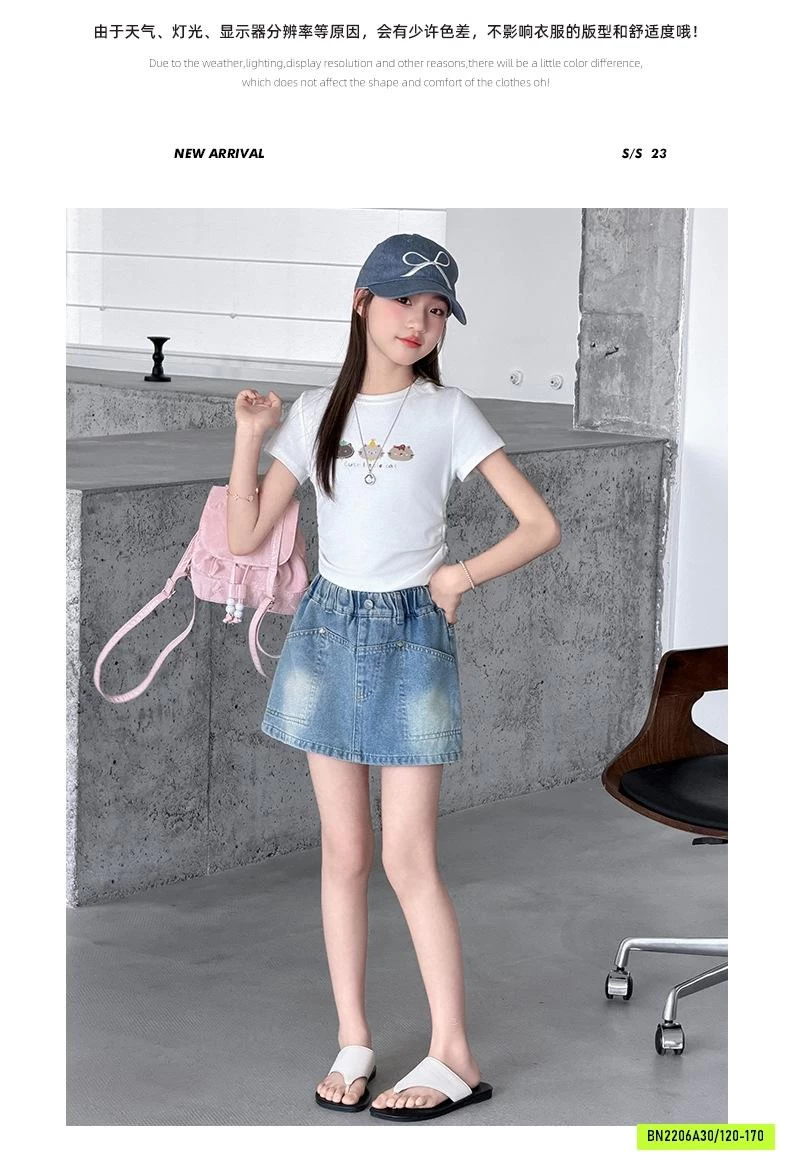 QUẦN JEANS GIẢ VÁY BÉ GÁI