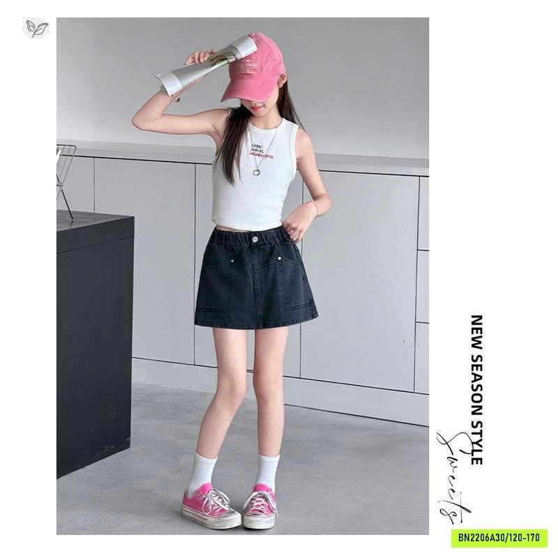 QUẦN JEANS GIẢ VÁY BÉ GÁI