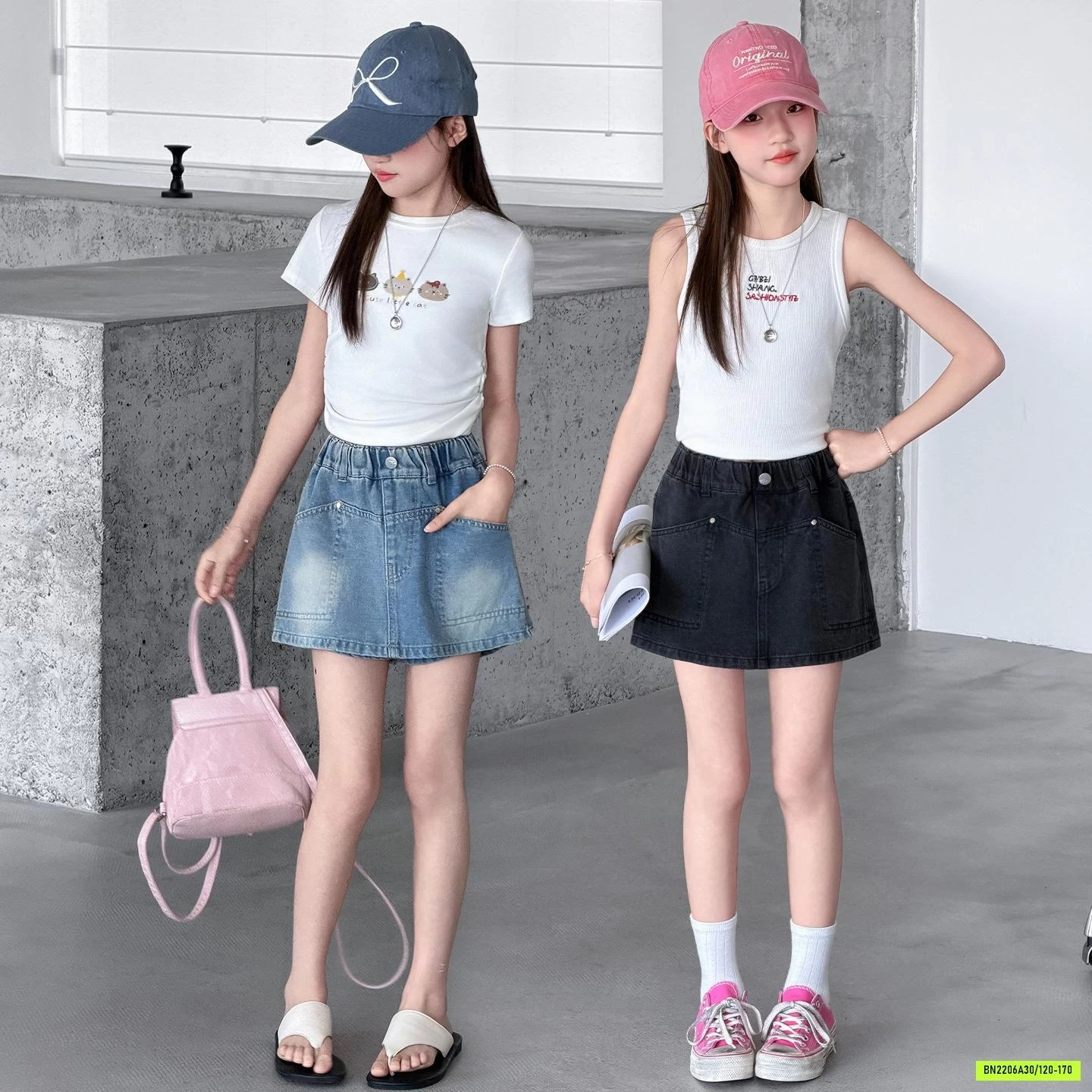 QUẦN JEANS GIẢ VÁY BÉ GÁI