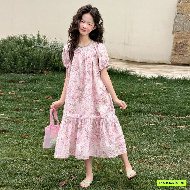 ĐẦM BABYDOLL HOA HỒNG