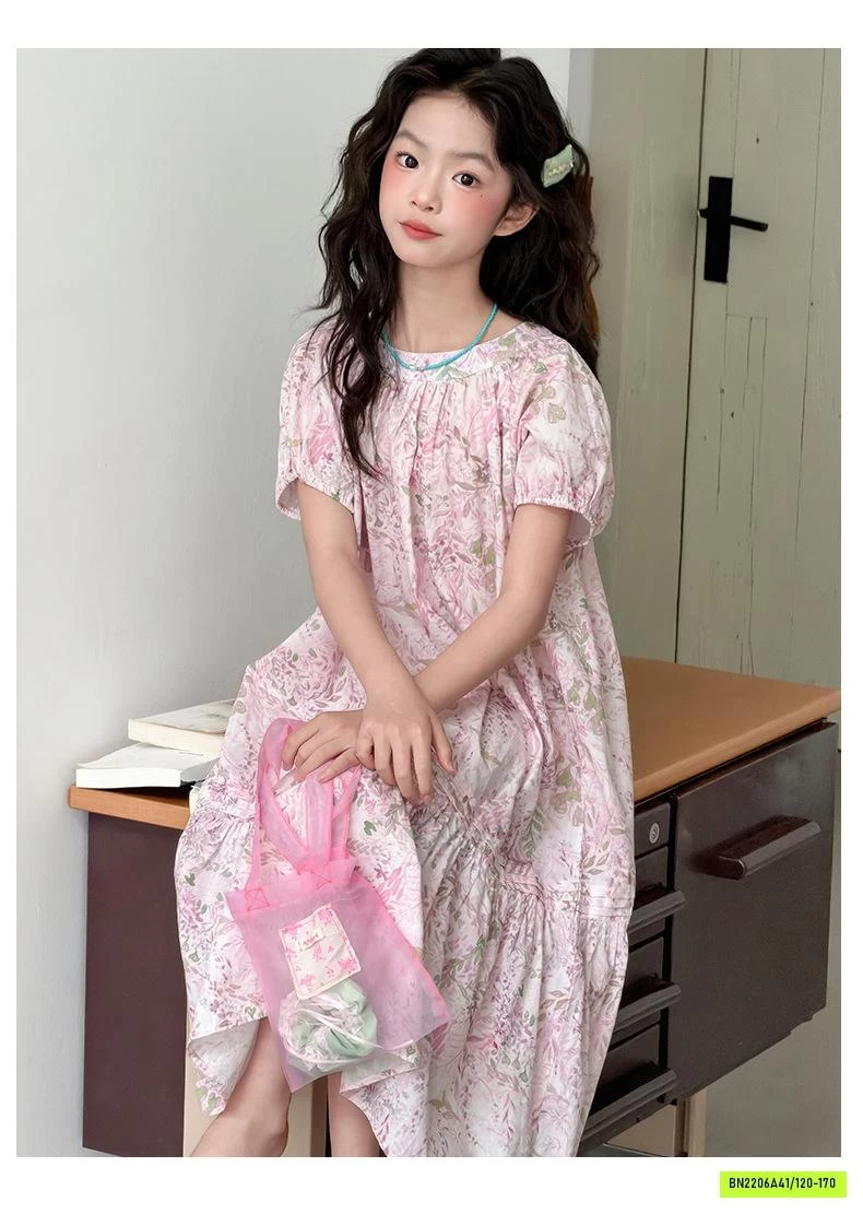 ĐẦM BABYDOLL HOA HỒNG