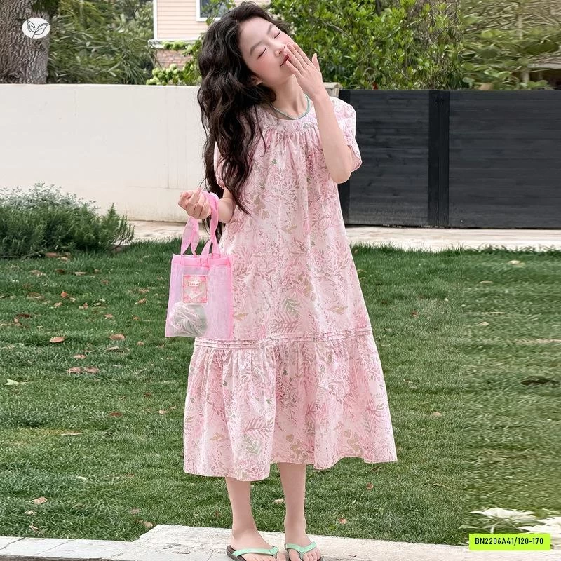 ĐẦM BABYDOLL HOA HỒNG