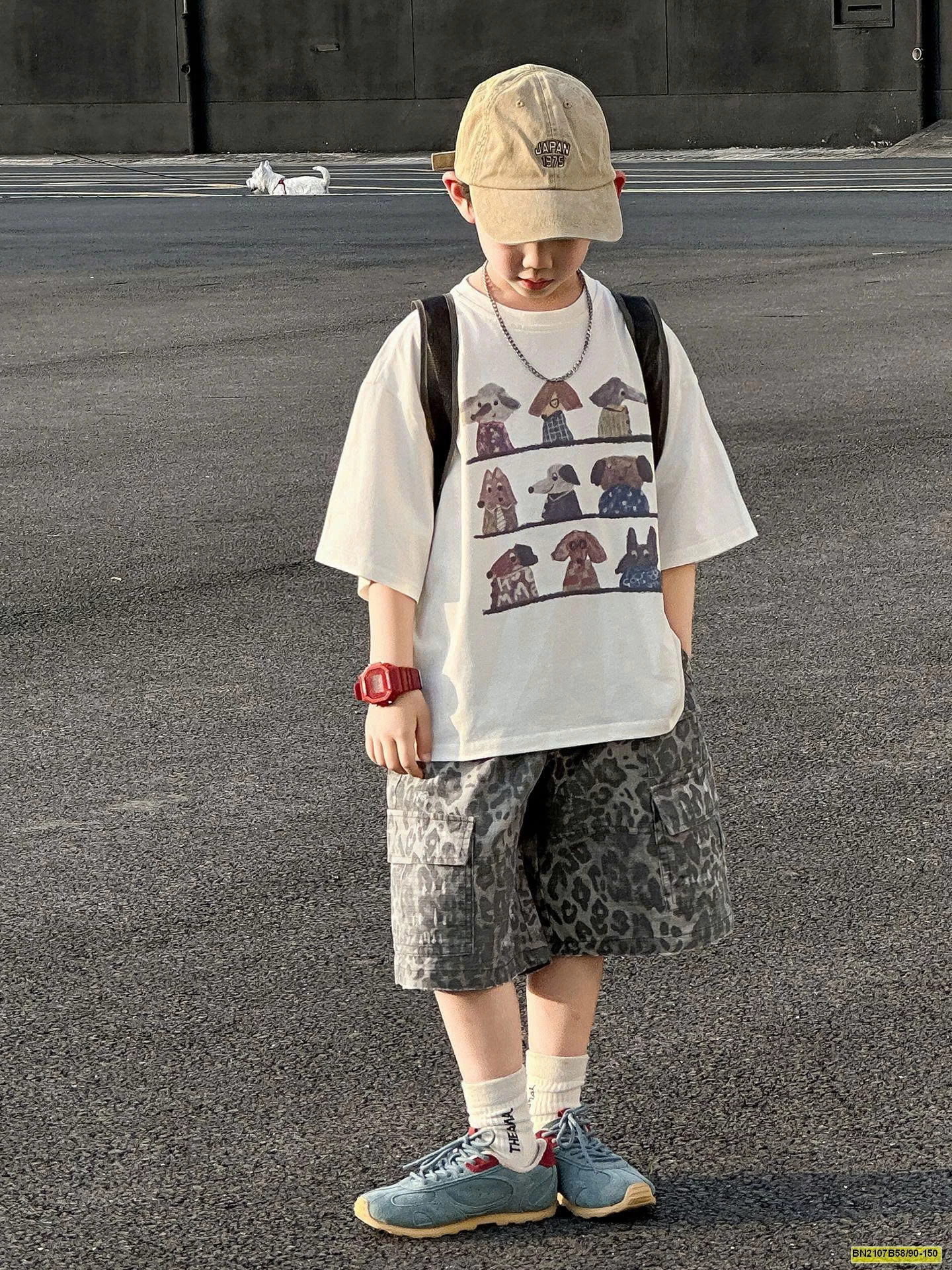 SÉT ÁO THUN CÚN  MIX QUẦN SHORT DA BÁO