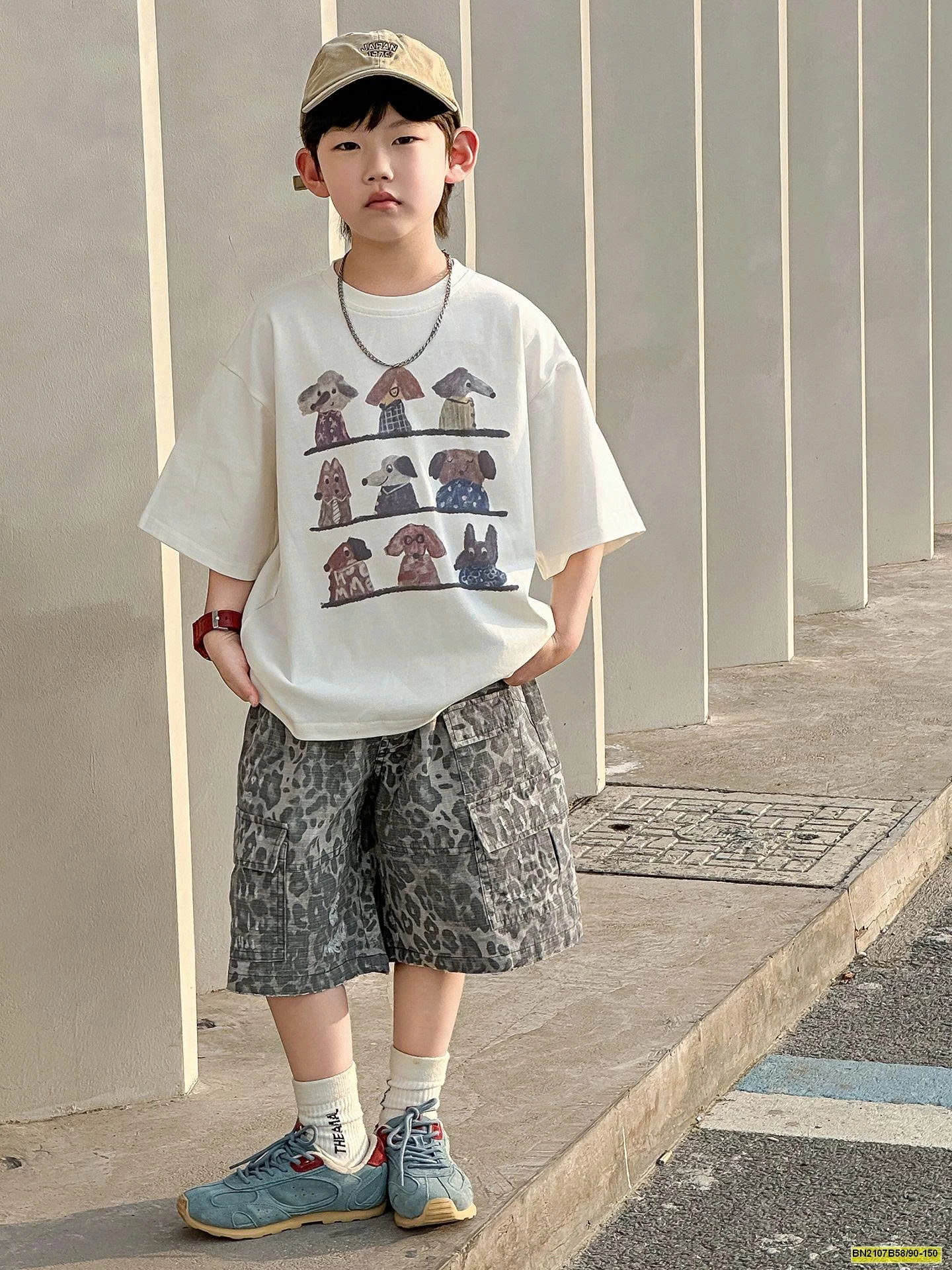 SÉT ÁO THUN CÚN  MIX QUẦN SHORT DA BÁO