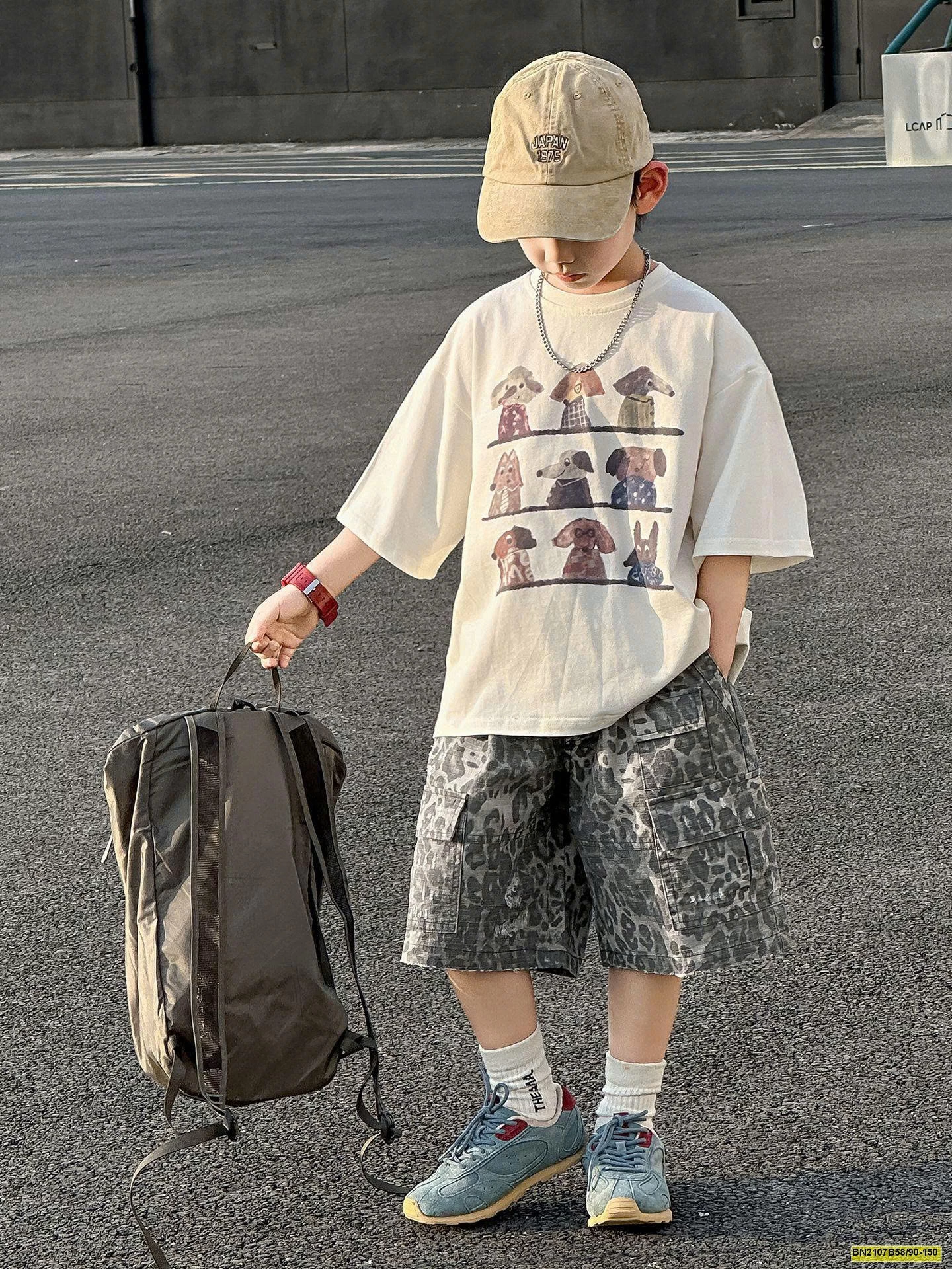 SÉT ÁO THUN CÚN  MIX QUẦN SHORT DA BÁO